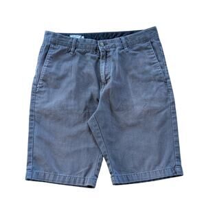 Volcom Chino Shorts Mens 31 Gray Canvas Pockets Skater Outdoor Hiking 10"